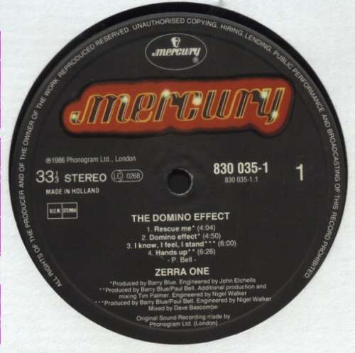 Cover Zerra One* - The Domino Effect (LP, Album) Schallplatten Ankauf