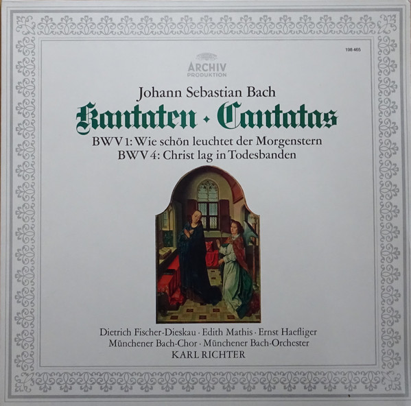 Cover Johann Sebastian Bach - Kantaten • Cantatas - BWV 1: Wie Schön Leuchtet Der Morgenstern, BWV 4: Christ Lag In Todesbanden (LP, Album, RE, Gat) Schallplatten Ankauf
