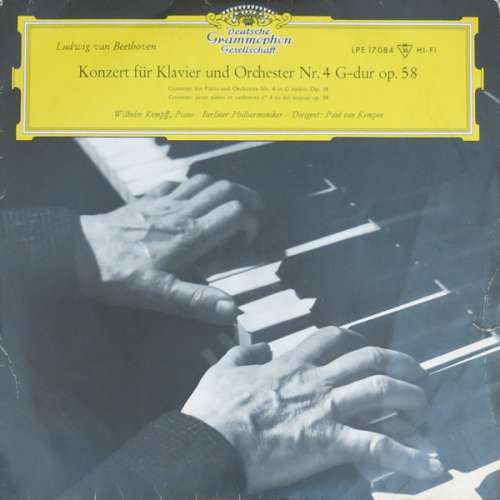Cover Ludwig van Beethoven – Wilhelm Kempff, Berliner Philharmoniker, Paul van Kempen - Konzert Für Klavier Und Orchester Nr. 4 G-Dur Op. 58 (10, Mono, RE) Schallplatten Ankauf