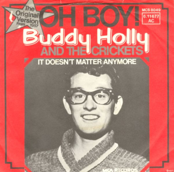 Cover Buddy Holly And The Crickets (2) - Oh, Boy / It Doesn't Matter Anymore (7, Single, RE) Schallplatten Ankauf