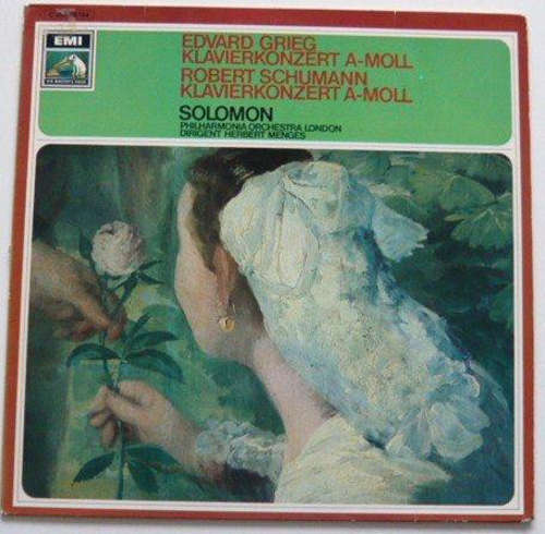 Cover Solomon (6), Philharmonia Orchestra* Conducted By Herbert Menges - Edvard Grieg Klavierkonzert A-Moll  -  Robert Schumann Klavierkonzert A-Moll (LP) Schallplatten Ankauf
