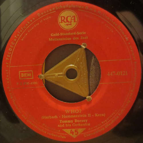 Cover Tommy Dorsey And His Orchestra - Who? / On The Sunny Side Of The Street (7, Single) Schallplatten Ankauf