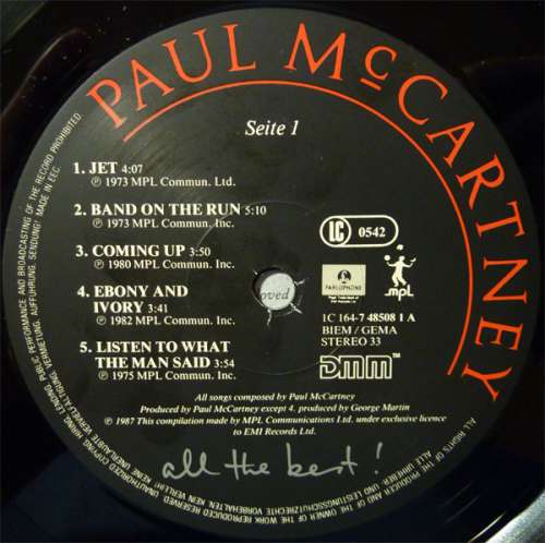 Cover Paul McCartney - All The Best (2xLP, Comp, Gat) Schallplatten Ankauf