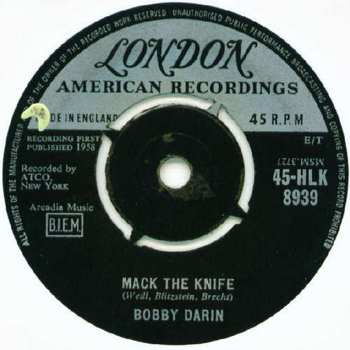 Cover Bobby Darin - Mack The Knife (7, Single, 4-P) Schallplatten Ankauf