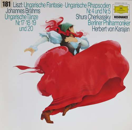 Cover Liszt* / Johannes Brahms - Herbert von Karajan, Berliner Philharmoniker, Shura Cherkassky - Ungarische Fantasie • Ungarische Rhapsodien Nr. 4 Und Nr.5 / Ungarische Tänze Nr. 17 • 18 • 19 Und 20 (LP, Comp, RP) Schallplatten Ankauf