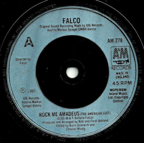 Cover Falco - Rock Me Amadeus (The American Edit) (7, Single) Schallplatten Ankauf