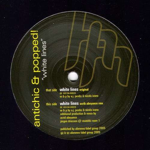 Cover Antichic & Popped! - White Lines (12) Schallplatten Ankauf