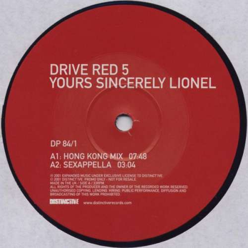 Cover Drive Red 5 - Yours Sincerely Lionel (12) Schallplatten Ankauf