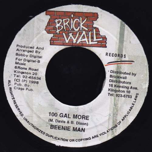 Cover Beenie Man - 100 Gal More (7) Schallplatten Ankauf