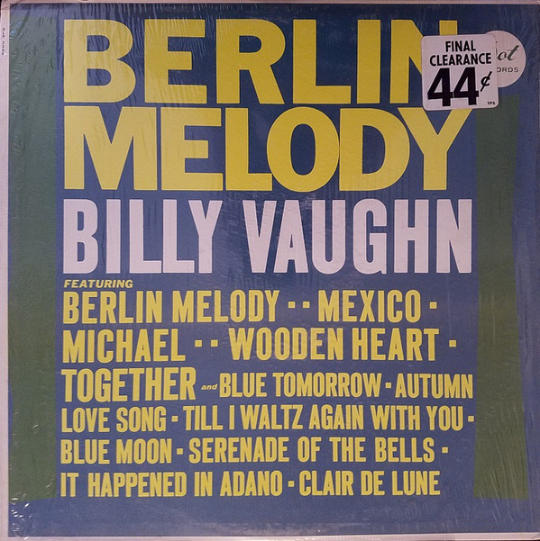 Cover Billy Vaughn And His Orchestra - Berlin Melody (LP, Mono, Ind) Schallplatten Ankauf