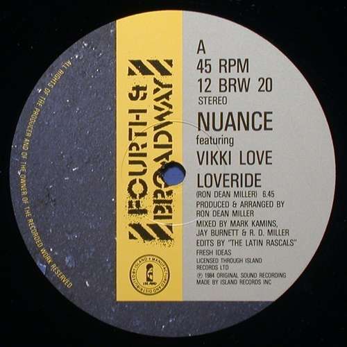 Cover Nuance Featuring Vikki Love - Loveride (12, Single) Schallplatten Ankauf