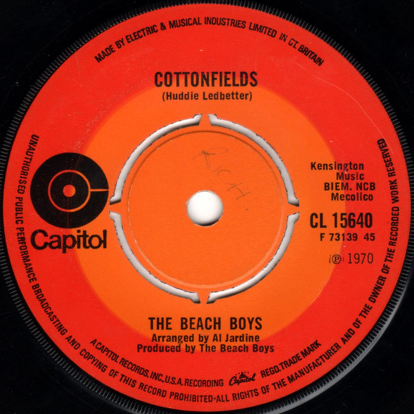 Cover The Beach Boys - Cottonfields (7, Single, Mono, Kno) Schallplatten Ankauf