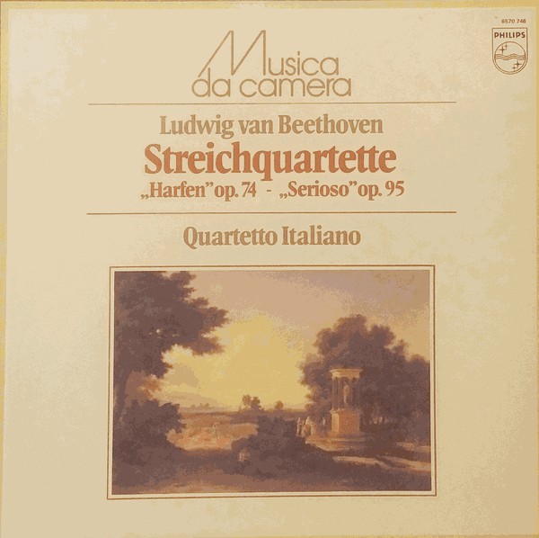 Cover Ludwig van Beethoven, Quartetto Italiano - Streichquartette 'Harfen' Op. 74  / 'Serioso' Op. 95 (LP) Schallplatten Ankauf