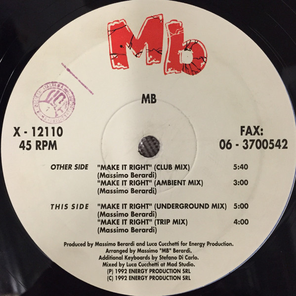 Cover MB* - Make It Right (12) Schallplatten Ankauf