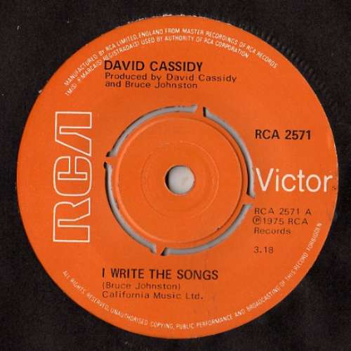 Cover David Cassidy - I Write The Songs (7, Single, Pus) Schallplatten Ankauf