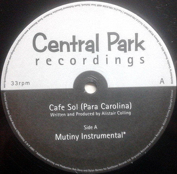 Bild Alistair Colling - Cafe Sol (Para Carolina) (12, S/Sided, Ltd) Schallplatten Ankauf
