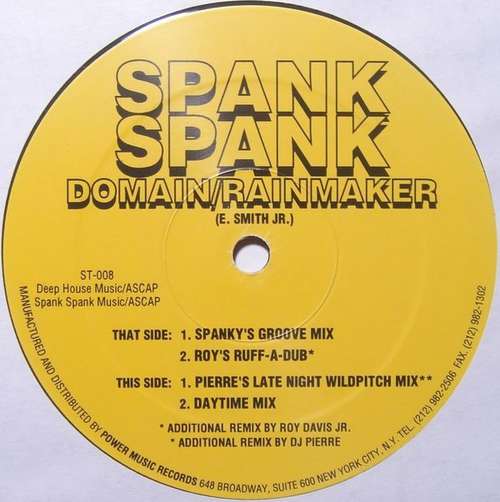 Cover Spank Spank - Domain/Rainmaker (12) Schallplatten Ankauf
