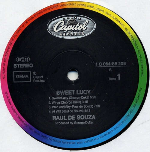 Cover Raul de Souza - Sweet Lucy (LP, Album, RE) Schallplatten Ankauf