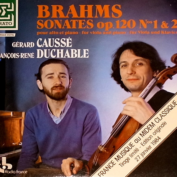 Cover Brahms* - Gérard Caussé - François-René Duchâble - Sonates Op.120 Nr. 1&2 (LP, Album, Ltd) Schallplatten Ankauf