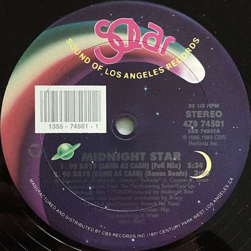 Cover Midnight Star - 90 Days (Same As Cash) (12) Schallplatten Ankauf