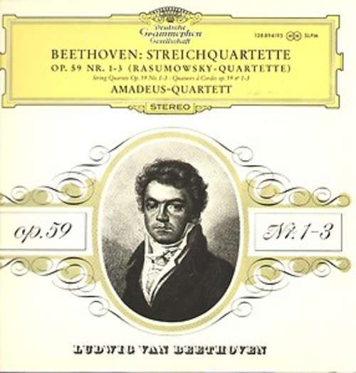 Cover Beethoven* - Amadeus-Quartett - Beethoven: Streichquartette Op. 59 Nr. 1-3 (Rasumowsky Quartette) (2xLP, Gat) Schallplatten Ankauf