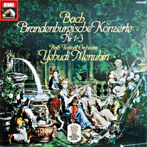 Cover Bach*, Yehudi Menuhin, Bath Festival Orchestra - Brandenburgische Konzerte Nr. 1-3 (LP, Album, RE) Schallplatten Ankauf