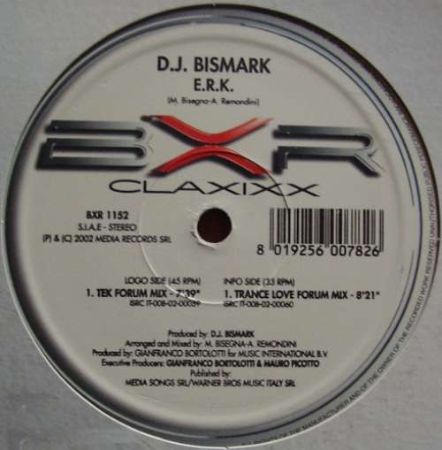 Cover D.J. Bismark* - E.R.K. (12) Schallplatten Ankauf