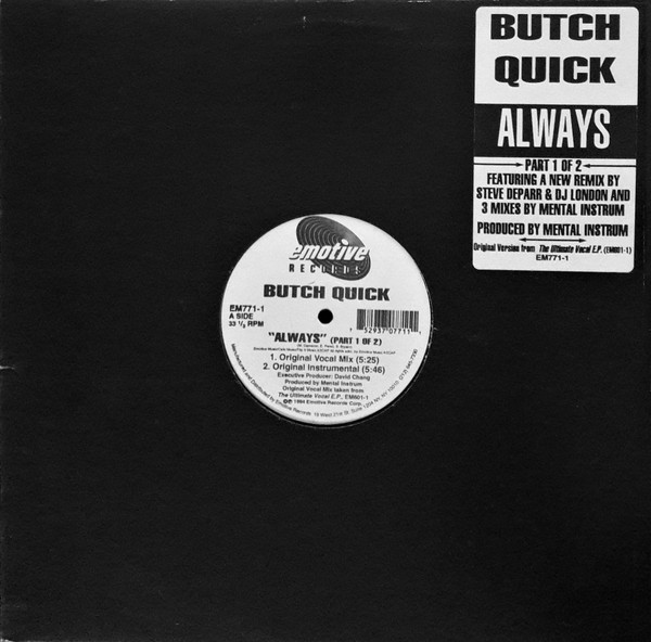 Bild Butch Quick - Always (Part 1 Of 2) (12) Schallplatten Ankauf