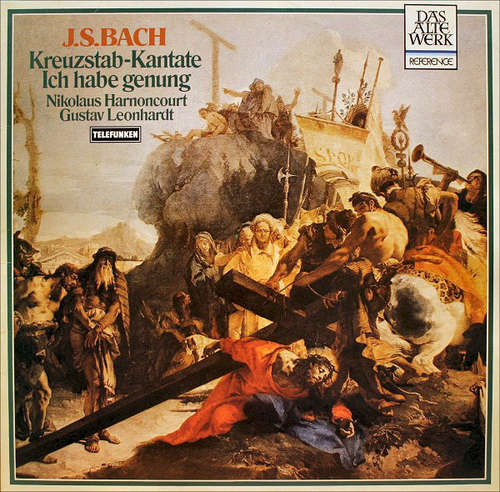 Cover J.S. Bach* - Nikolaus Harnoncourt • Gustav Leonhardt - Kreuzstab-Kantate • Ich Habe Genung (LP, Comp) Schallplatten Ankauf