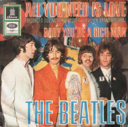 Cover The Beatles - All You Need Is Love (7, Single, Mono, Rec) Schallplatten Ankauf