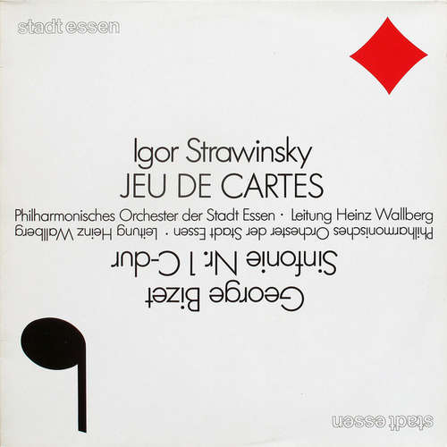 Cover Igor Strawinsky* / George Bizet*, Philharmonisches Orchester Der Stadt Essen*, Heinz Wallberg - Jeu De Cartes / Sinfonie Nr.1 C-Dur (LP) Schallplatten Ankauf