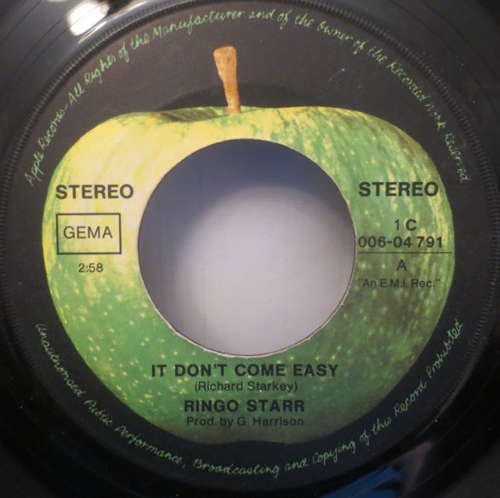Cover Ringo Starr - It Don't Come Easy  (7, Single) Schallplatten Ankauf