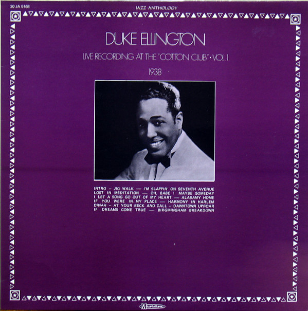 Cover Duke Ellington - Live Recording At The Cotton Club Vol.1 (LP) Schallplatten Ankauf