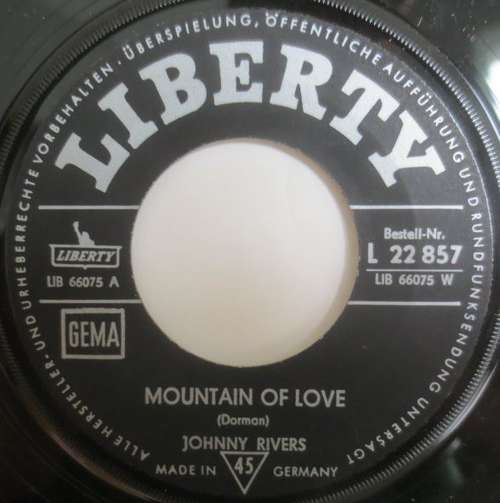 Cover Johnny Rivers - Mountain Of Love / Moody River (7, Single) Schallplatten Ankauf