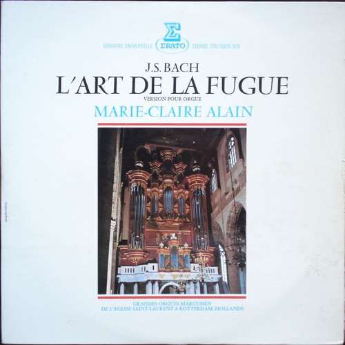 Cover J. S. Bach* - Marie-Claire Alain - L'art De La Fugue (Version Pour Orgue) (2xLP) Schallplatten Ankauf