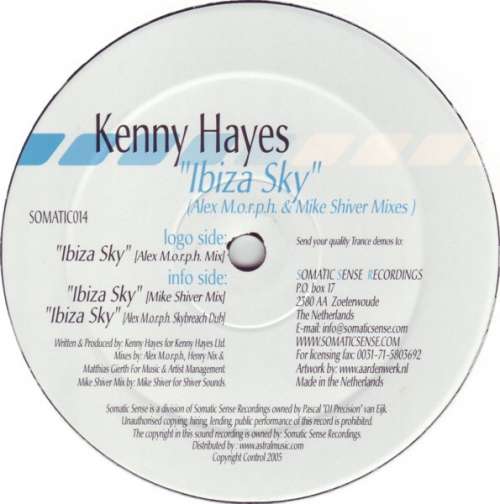Cover Kenny Hayes - Ibiza Sky (Alex M.o.r.p.h. & Mike Shiver Mixes) (12) Schallplatten Ankauf