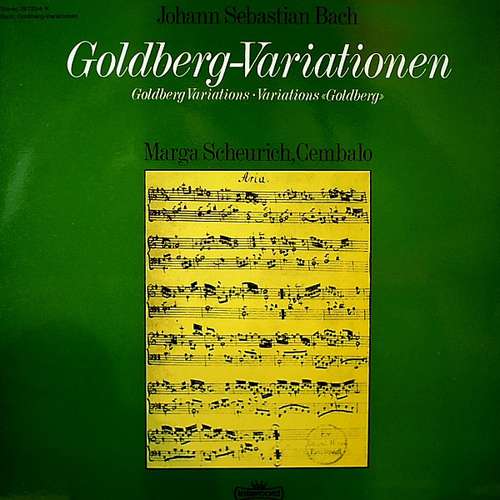 Cover Johann Sebastian Bach, Marga Scheurich - Goldberg-Variationen, Aria Mit 30 Veränderungen BWV 988 (LP, Album) Schallplatten Ankauf