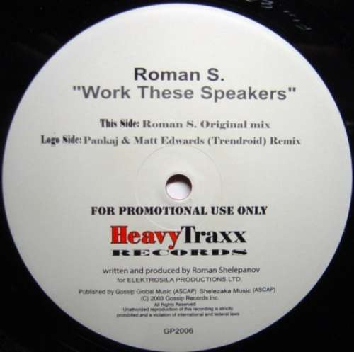 Bild Roman S. - Work These Speakers (12) Schallplatten Ankauf