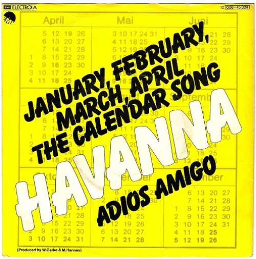Cover Havanna (3) - The Calendar Song / Adios Amigo (7, Single) Schallplatten Ankauf