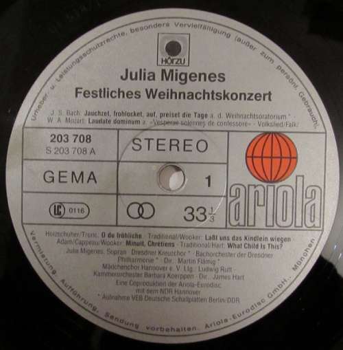 Bild Julia Migenes - Festliches Weihnachtskonzert (LP) Schallplatten Ankauf