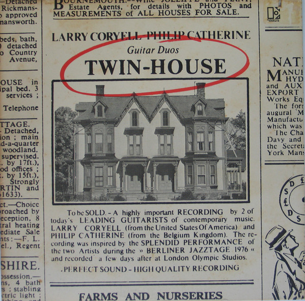 Cover Larry Coryell & Philip Catherine - Twin-House (LP, Album, PRC) Schallplatten Ankauf