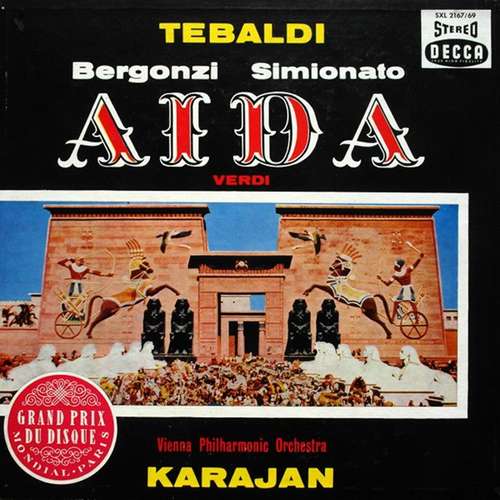 Cover Tebaldi*, Bergonzi*, Simionato*, Verdi*, Vienna Philharmonic Orchestra*, Karajan* - Aida (3xLP + Box) Schallplatten Ankauf