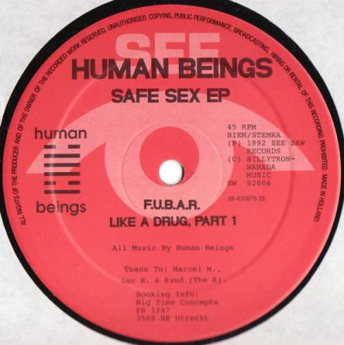 Cover Human Beings - Safe Sex EP (12, EP) Schallplatten Ankauf