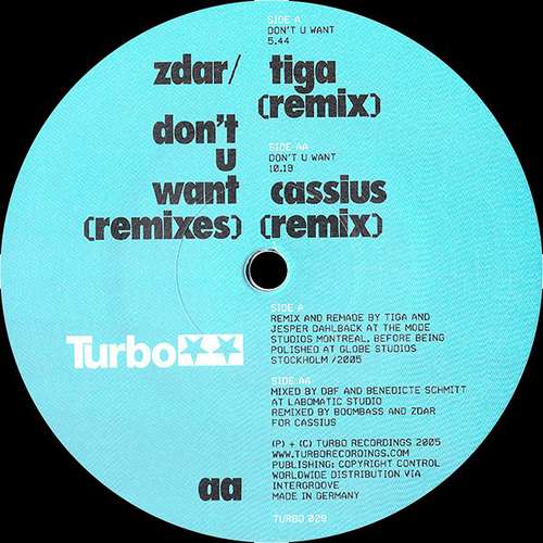 Cover Zdar* - Don't U Want (Remixes) (12) Schallplatten Ankauf