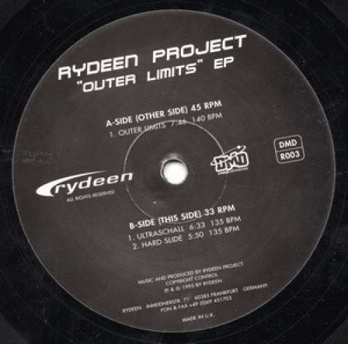 Cover Rydeen Project - Outer Limits EP (12, EP) Schallplatten Ankauf