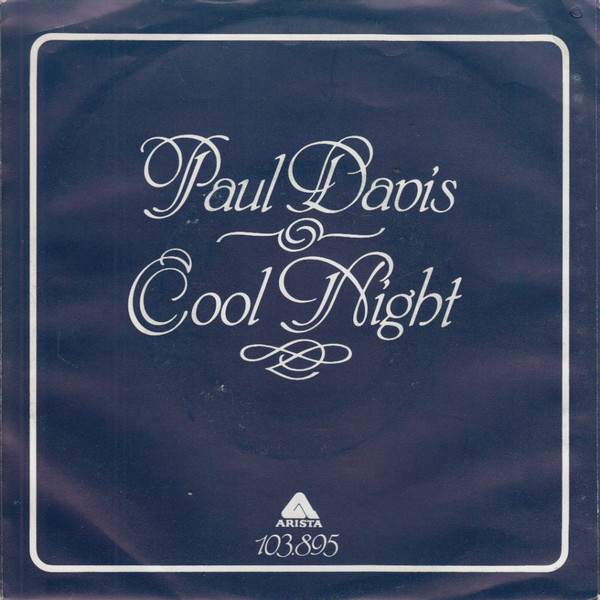 Cover Paul Davis (3) - Cool Night / One More Time For The Lonely (7, Single) Schallplatten Ankauf