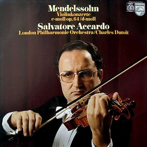 Cover Mendelssohn* – Salvatore Accardo, London Philharmonic Orchestra* / Charles Dutoit - Violinkonzerte E-moll Op. 64 / D-moll (LP, Club) Schallplatten Ankauf