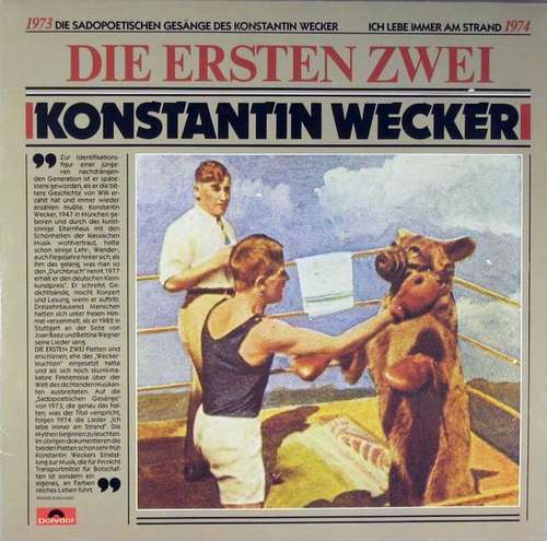 Cover Konstantin Wecker - Die Ersten Zwei (2xLP, Comp, RE) Schallplatten Ankauf