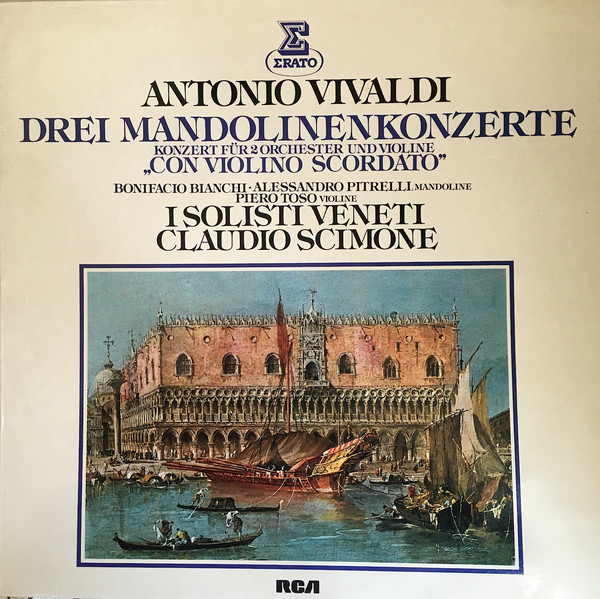 Cover Vivaldi*, Claudio Scimone, I Solisti Veneti - Drei Mandolinenkonzerte - Konzert Für 2 Orchester Und Violine Con Violino Scordato (LP) Schallplatten Ankauf
