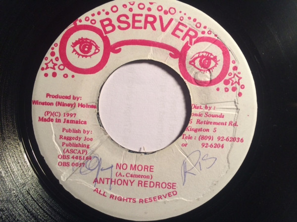 Cover Anthony Red Rose - No More (7) Schallplatten Ankauf